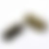 20 fermoirs-griffe - 16 x 8mm - bronzé ancien - attaches ruban - pinces - mâchoires (fg16ba)