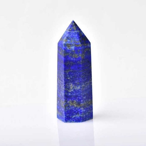 1 pointe lapis-lazuli – 6cm – pierre gemme polie - prisme (pll01)