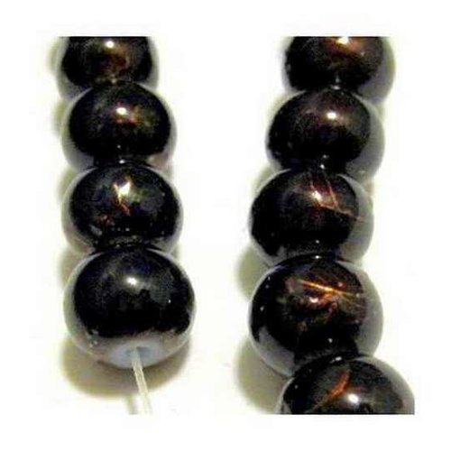 30 perles en verre filé - 4 mm - brun chocolat - drawbench - (pfd04bf)