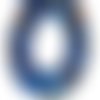 20 perles en verre filé - 4 mm - bleu foncé / doré / rouge - drawbench - verre tréfilé(pfd04brd)