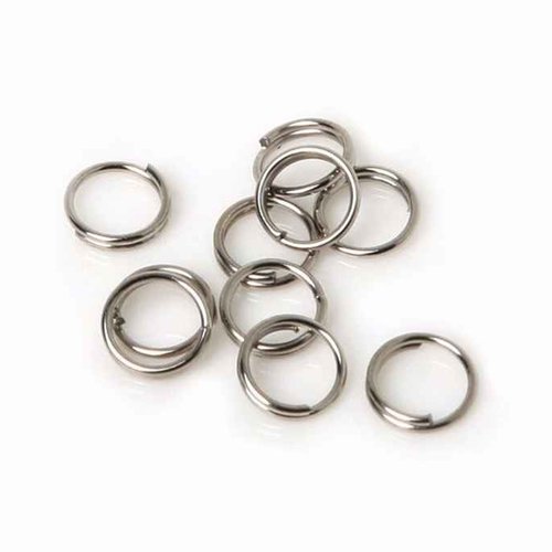 100 anneaux doubles ouverts - 7 mm - argent mat - anneaux de jonction - ronds (ado07am)