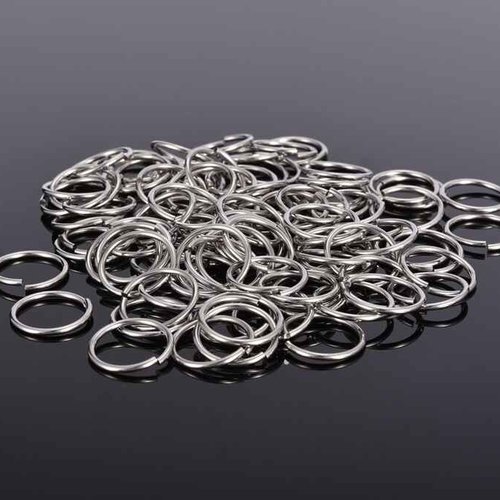 50 anneaux simples ouverts - 10 mm - argenté - anneaux de jonction - ronds (aro10a)