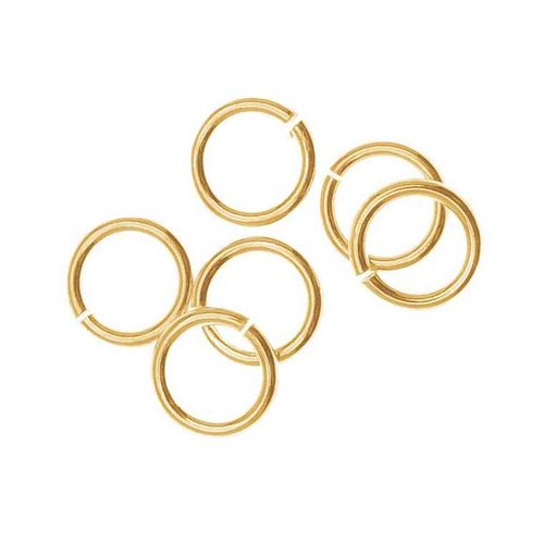 50 anneaux simples ouverts - 10 mm - doré - anneaux de jonction - ronds (aro10d)