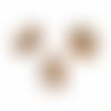 20 fermoirs-griffe - 8 x 8 mm - doré rose - attaches ruban - pinces - mâchoires (fg08dr)