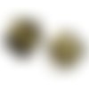 20 fermoirs-griffe - 8 x 6 mm - bronzé ancien - attaches ruban - pinces - mâchoires (fg08ba)