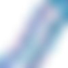 10 perles en verre craquelé - 6 mm - bicolores bleu / rose - perles craquelées rondes (pcv06bbro)
