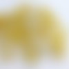 30 perles en verre craquelé - 4 mm - bicolores - jaune / transparent - perles craquelées - rondes (pcv04bjc)