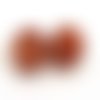 20 perles en verre craquelé - 6 mm - couleur ambre foncé - brun - marron - orange - perles craquelées - rondes (pcv06af)