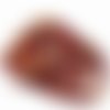20 perles en verre craquelé - 6 mm - bicolores - rouge / jaune - perles craquelées - rondes (pcv06brj)