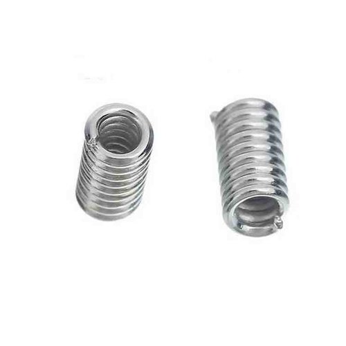 20 embouts à ressort - 7 x 5 mm - argent mat - embouts pour cordon - à coller (er07am)