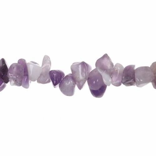 20 perles chips améthyste - 3 - 5 mm - couleur lavande / mauve / violet - pierres gemmes - quartz violet (amch-1)