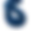 30 perles en verre givré - 4 mm - bleu marine - mat - rondes - perles givrées - verre dépoli (pgv04bm)