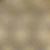 Coupon tissu de noël en 100% coton - 50 x 45 cm - motif "flocons de neige" - noir / or / beige (tnco1)