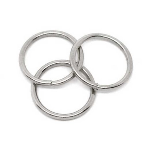 20 anneaux simples ouverts - 12 mm - argent mat - anneaux de jonction - ronds (aro12am)