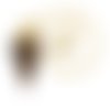 1 pendule / pendentif orgonite avec oeil de tigre - cône à 6 facettes - avec chaîne dorée (po-ot01)