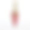 1 pendule / pendentif orgonite avec quartz rose - cône à 6 facettes - avec chaîne dorée (po-qr01)