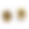 20 coupelles de perles - 5 mm - or vieilli - calottes - pentagone - fleur antique (cpp05oa)