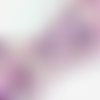 20 perles en verre tréfilé - 4 mm - multicolores transparent / pourpre / fuchsia - drawbench - verre filé (pfd04cpf)