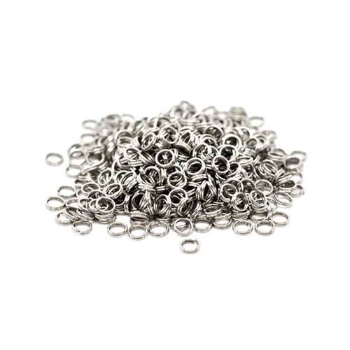 100 anneaux doubles ouverts - 4 mm - couleur argent mat - anneaux de jonction - ronds (ado04am)