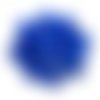 30 perles en verre craquelé - 4 mm - bleu foncé / bleu cobalt - perles craquelées - rondes (pcv04blf)
