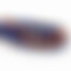 30 perles en verre craquelé - 4 mm - bicolores - bleu / rouge - perles craquelées - rondes (pcv04bbr)