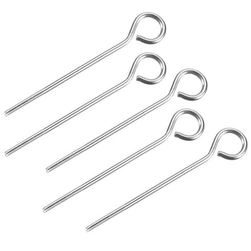 20 tiges à oeil - 15 mm - acier inoxydable 304 inox - argenté - tiges à tête ronde - clous-tiges (cttr15in)