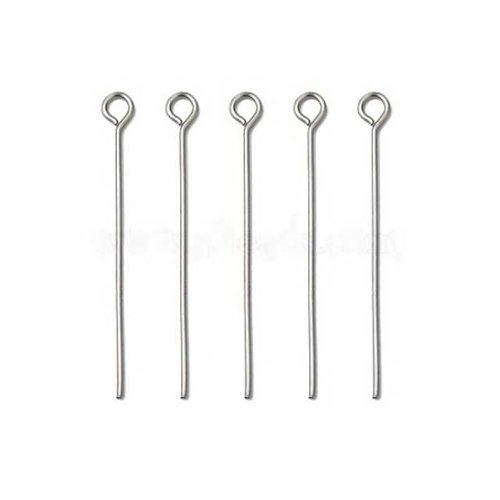 20 tiges à oeil - 30 mm - acier inoxydable 304 inox - acier argenté - tiges à tête ronde - clous-tiges (cttr30in)