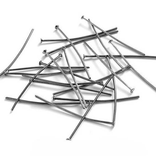 20 clous à tête plate - 20 mm - couleur gunmetel - noir anthracite - tiges à tête plate - clous-tiges (cttp20gm)