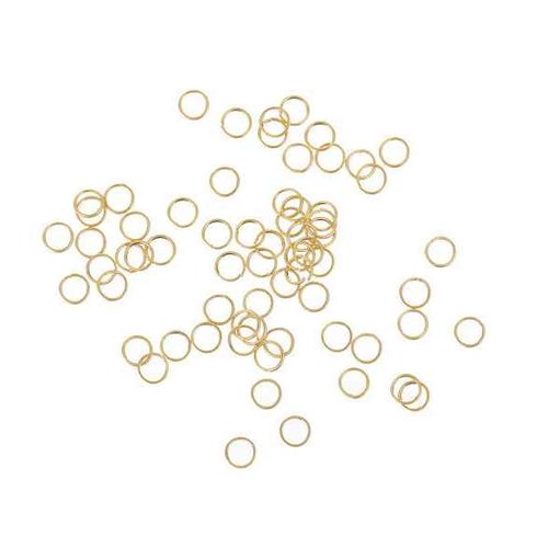 20 anneaux simples ouverts - 3.5 mm - acier inoxydable 304 inox - acier doré - anneaux de jonction - ronds (aro03in-d)