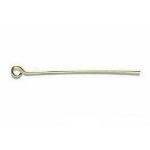 20 tiges à oeil - 45 mm - doré - tiges à tête ronde - clous-tiges (cttr45d)