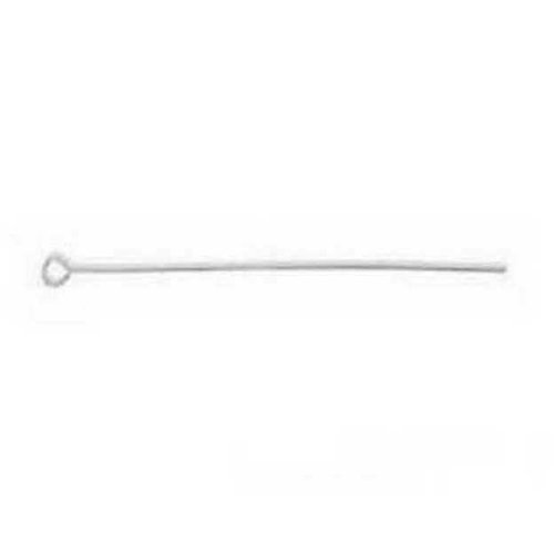 20 tiges à oeil - 50 mm - argenté - tiges à tête ronde - clous-tiges (cttr50a)