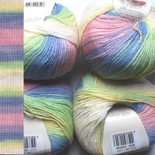3 pelotes baby wool bayadère 4004 alize