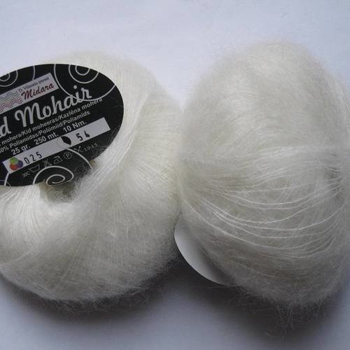 5 pelotes kid mohair 025 midara laine fine 