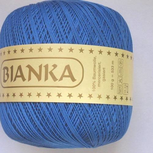 200 gr coton à crocheter bianka bleu 612 rellana 