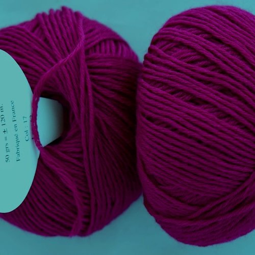5 pelotes laine  lana lie de vin 17 textiles de la marque