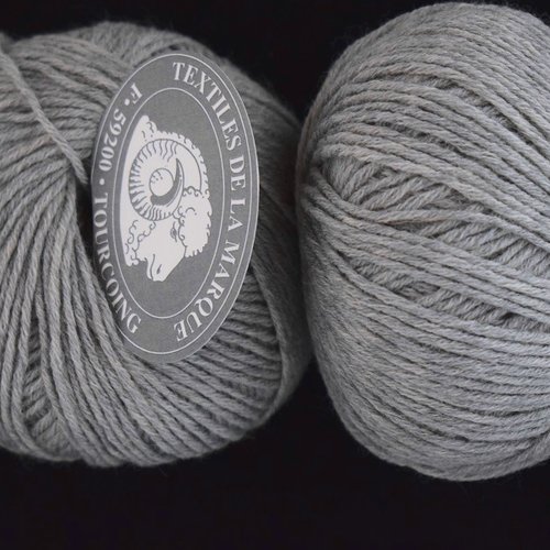 5 pelotes laine  lana  gris 25 textiles de la marque