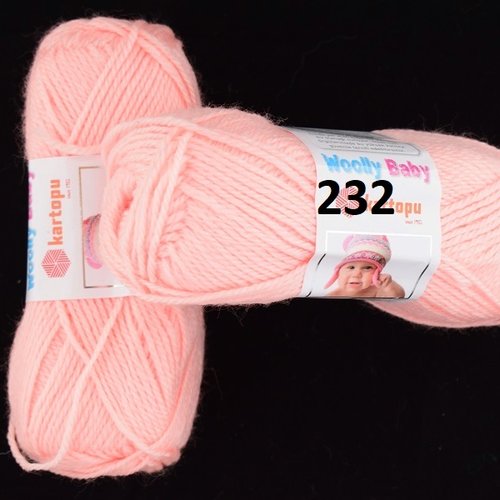 5 pelotes woolly baby abricot 232 avec laine