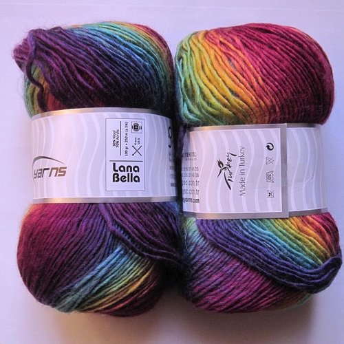 200 g  laine multicolore lana bella 58146