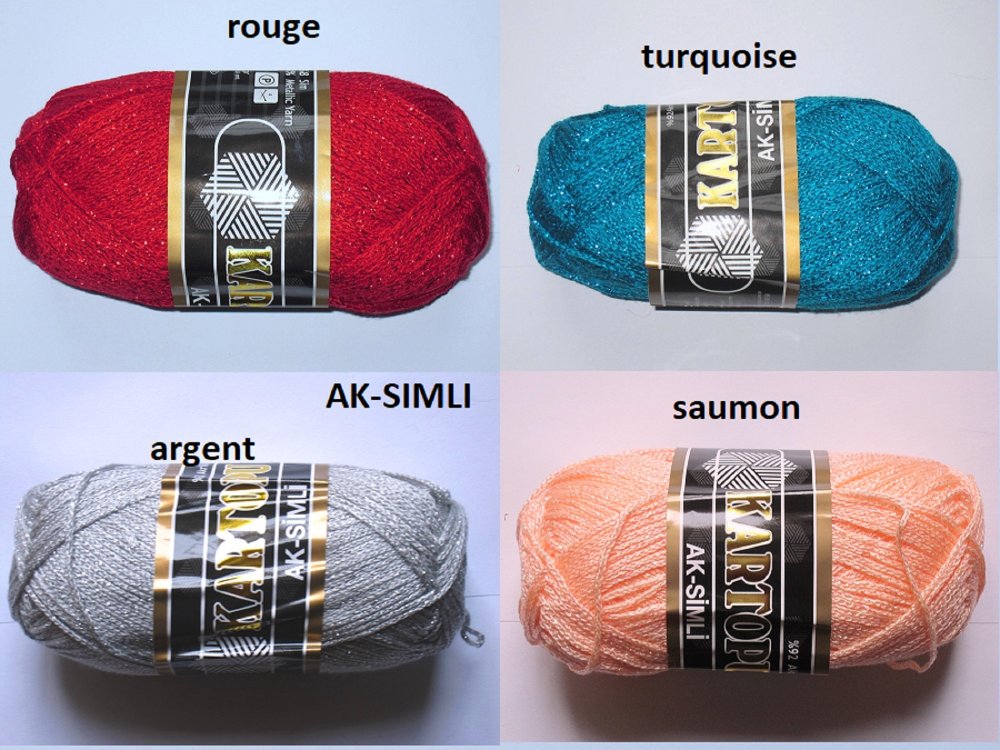 1 kit coton filet à provision ,sac de plage ,etc..petit modèle 4 couleurs  au choix au crochet en chainette ak-simli - Un grand marché