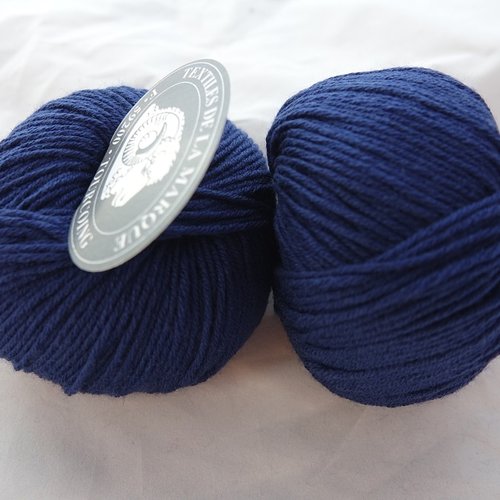 5 pelotes kashwool couleur bleu de prusse 12 pure laine mérinos