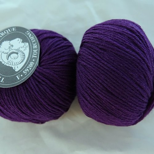 Pure laine mérinos 4 pelotes kashwool violet 406
