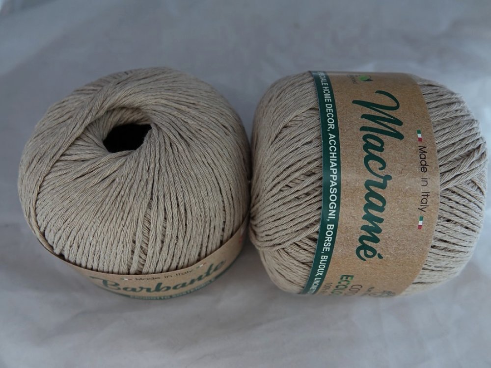 1 pelote 150 gr coton pour macramé ou tricot-crochet lin épaisseur