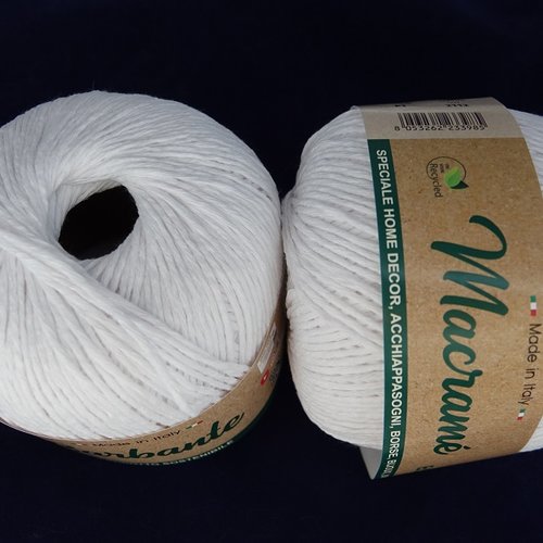 Pelote de laine en coton Püskül, 250 g, Macramé
