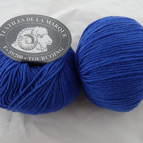 5 pelotes  pure laine mérinos kashwool bleu royal 214