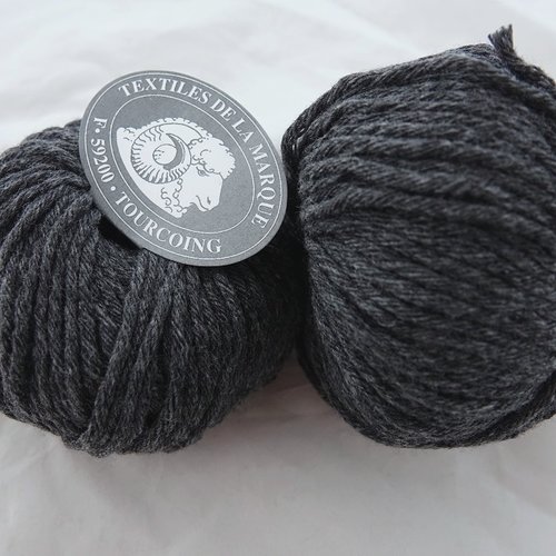 5 pelotes pure laine rws authentique gris anthracite 99  textiles de la marque