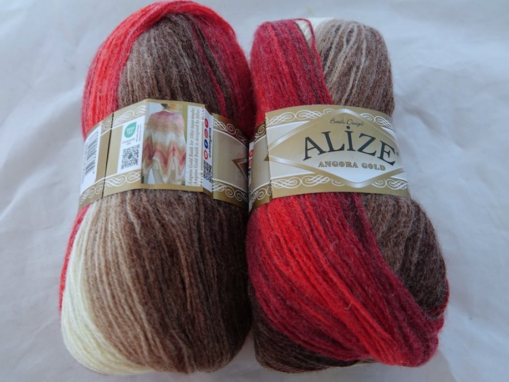 3 grosses pelotes angora gold batik 5850 alize - Un grand marché