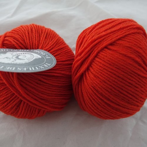 5 pelotes  pure laine mérinos kashwool rouge 808