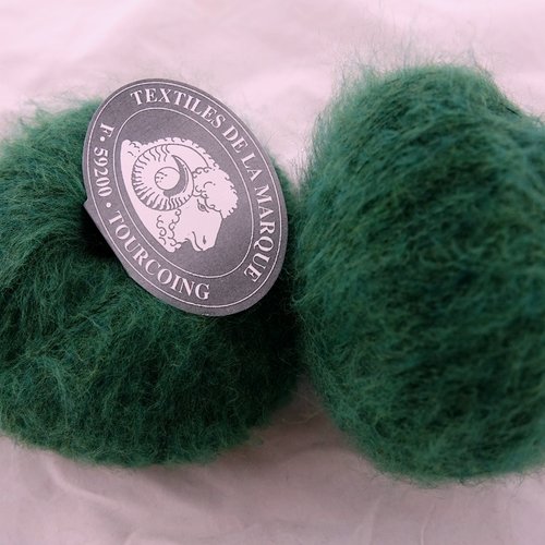 5 pelotes de 25 gr flocon vert impérial 126 textiles de la marque