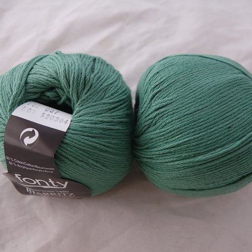 5 pelotes coton primavera vert 637 fonty