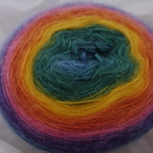 1 grosse pelote 200 gr angora cake 603 papatya
